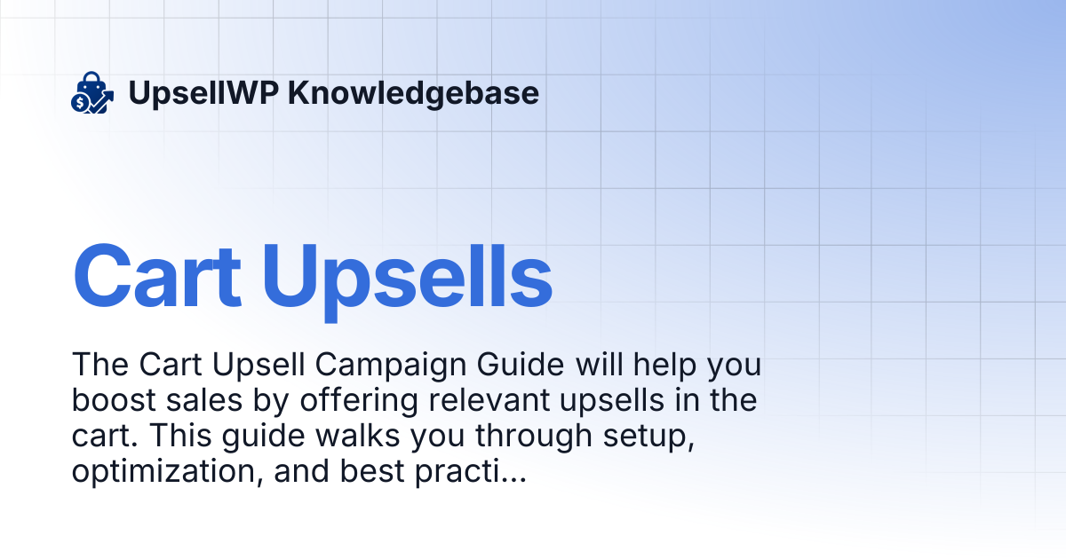 Cart Upsells | UpsellWP Knowledgebase